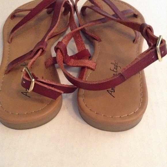 AMERICAN EAGLE BROWN THONG SANDALS 7.5 - Picture 4 of 6